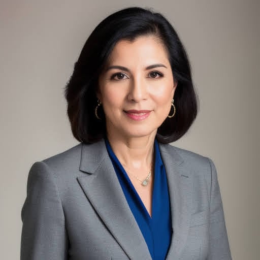 business headshot of a white woman with grey suit