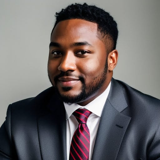 professional headshot of a black man with black suit